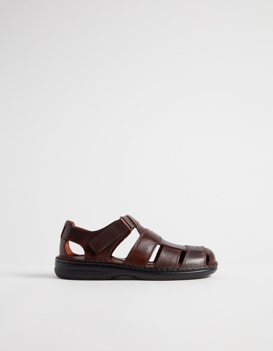 Leather Sandals, Men, Brown