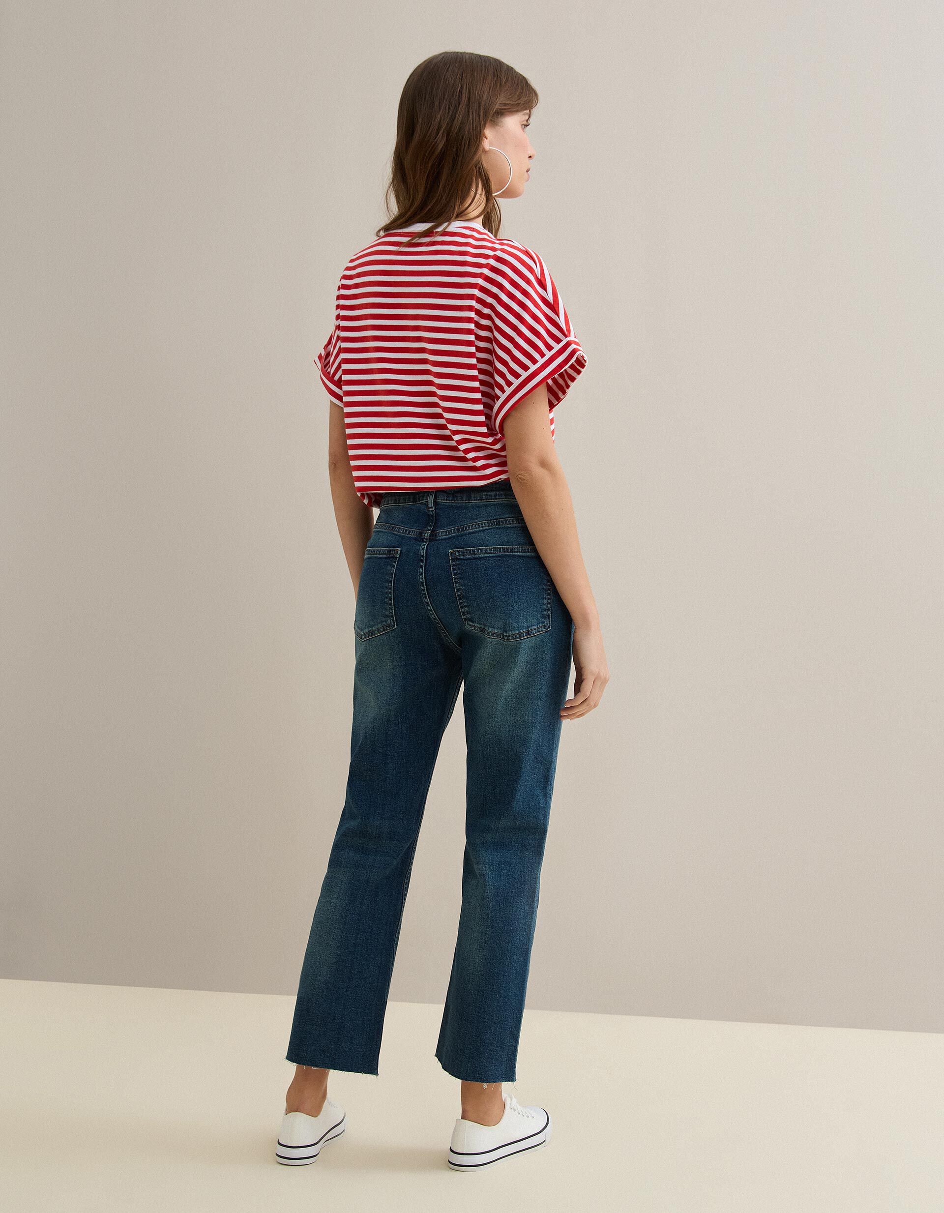 Comprar Online Cal&ccedil;as de Ganga 'Straight Cropped', Mulher, Azul