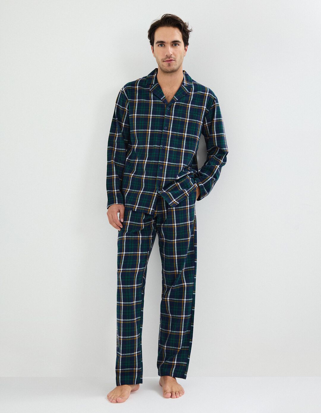 Pijama, Homem, Azul