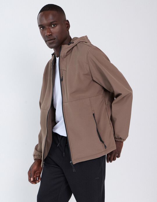 Comprar Online Parka T&eacute;cnica Com Capuz, Homem, Castanho
