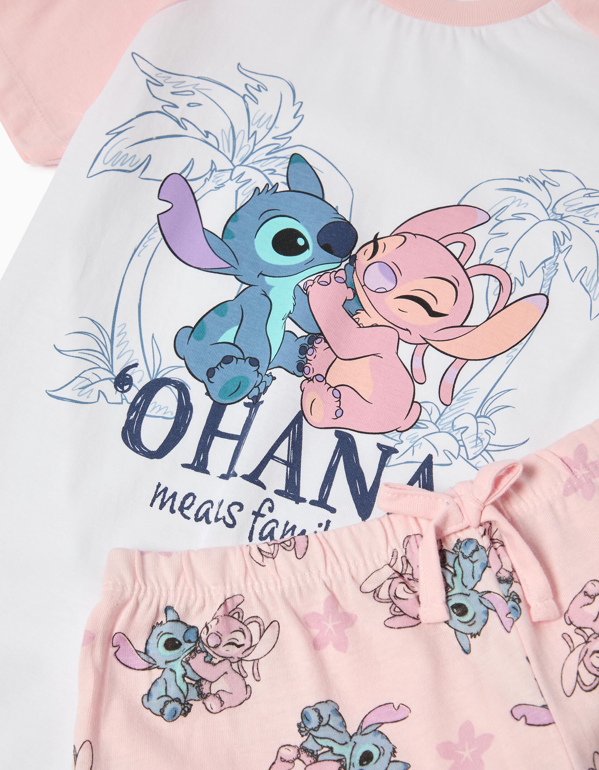 Comprar Online Pijama Jersey 'Lilo e Stitch', Menina, Rosa Claro