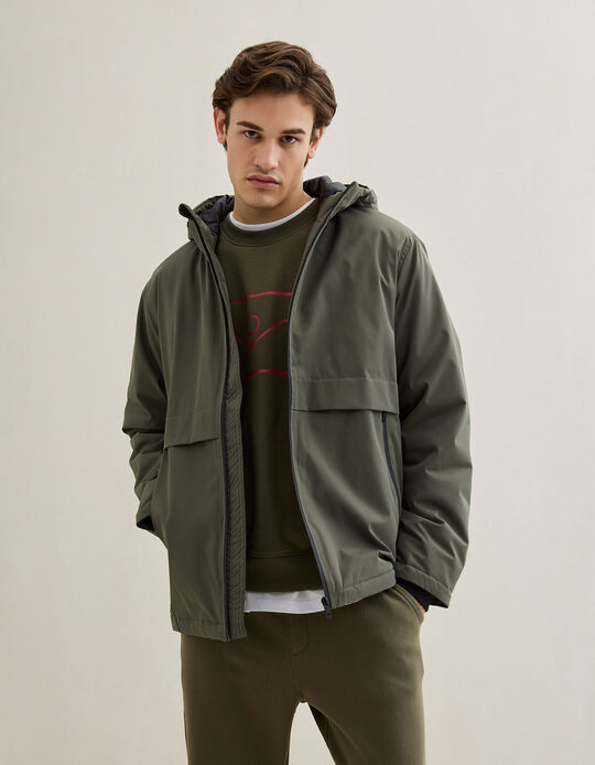 Comprar Online Parka com Capuz, Homem, Verde Escuro