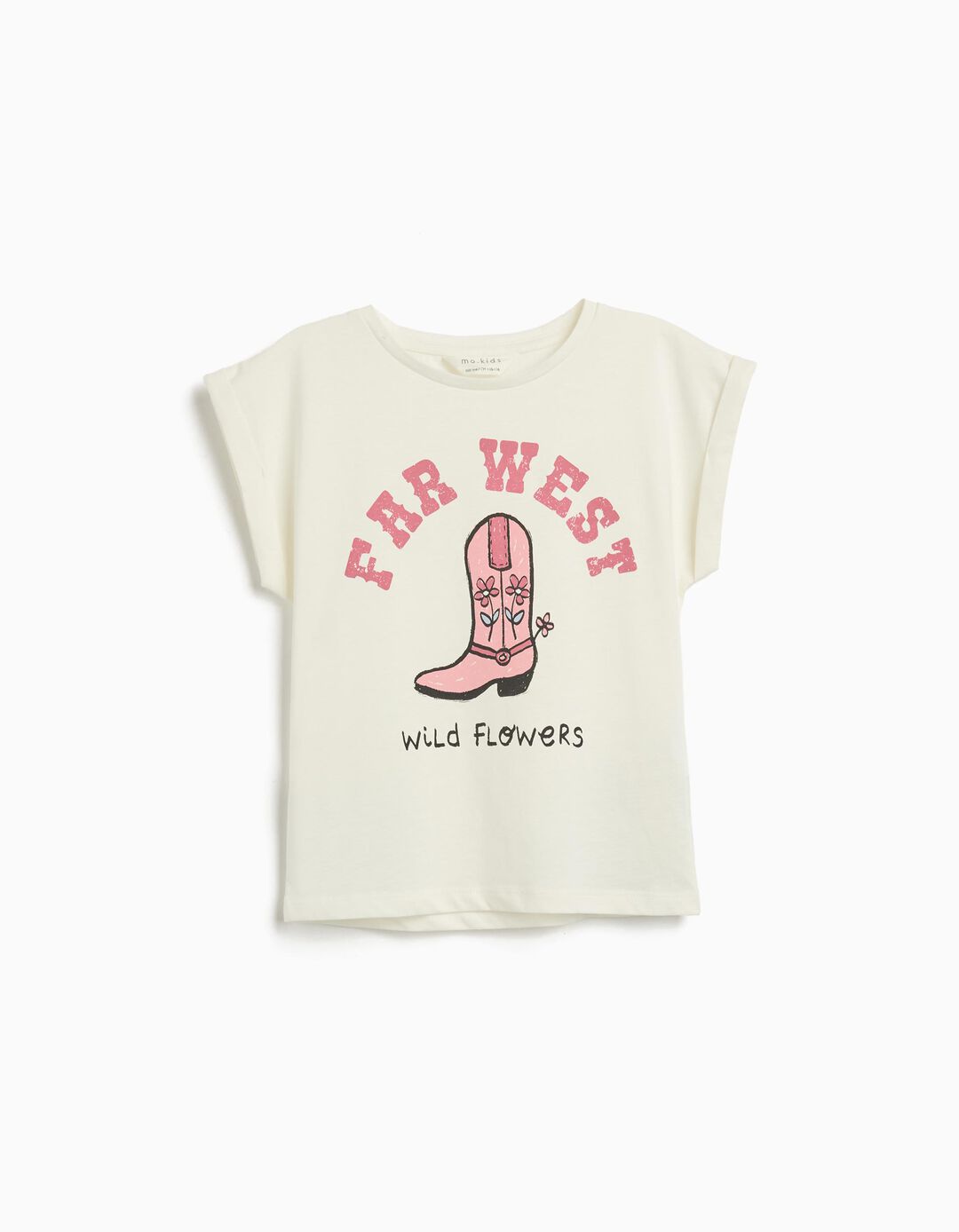 T-shirt Print, Menina, Branco 