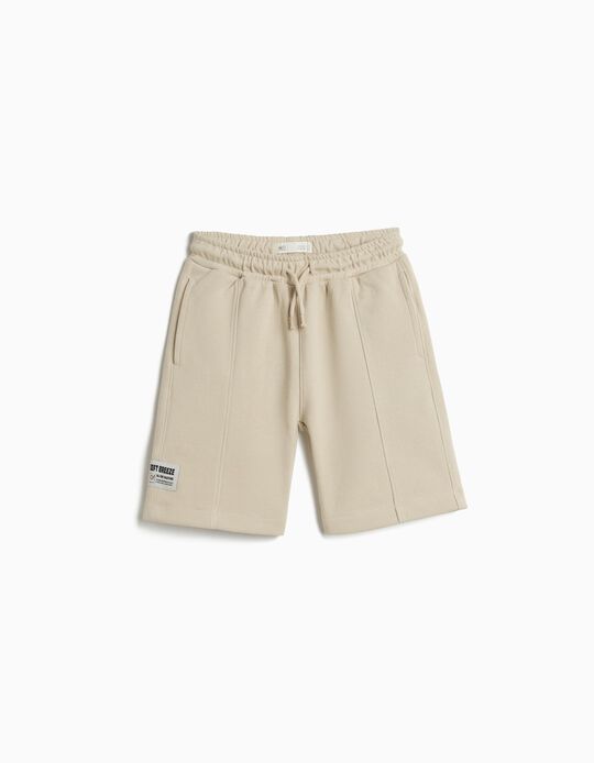 Comprar Online Cal&ccedil;&otilde;es Bermuda Texturizados, Menino, Bege Claro
