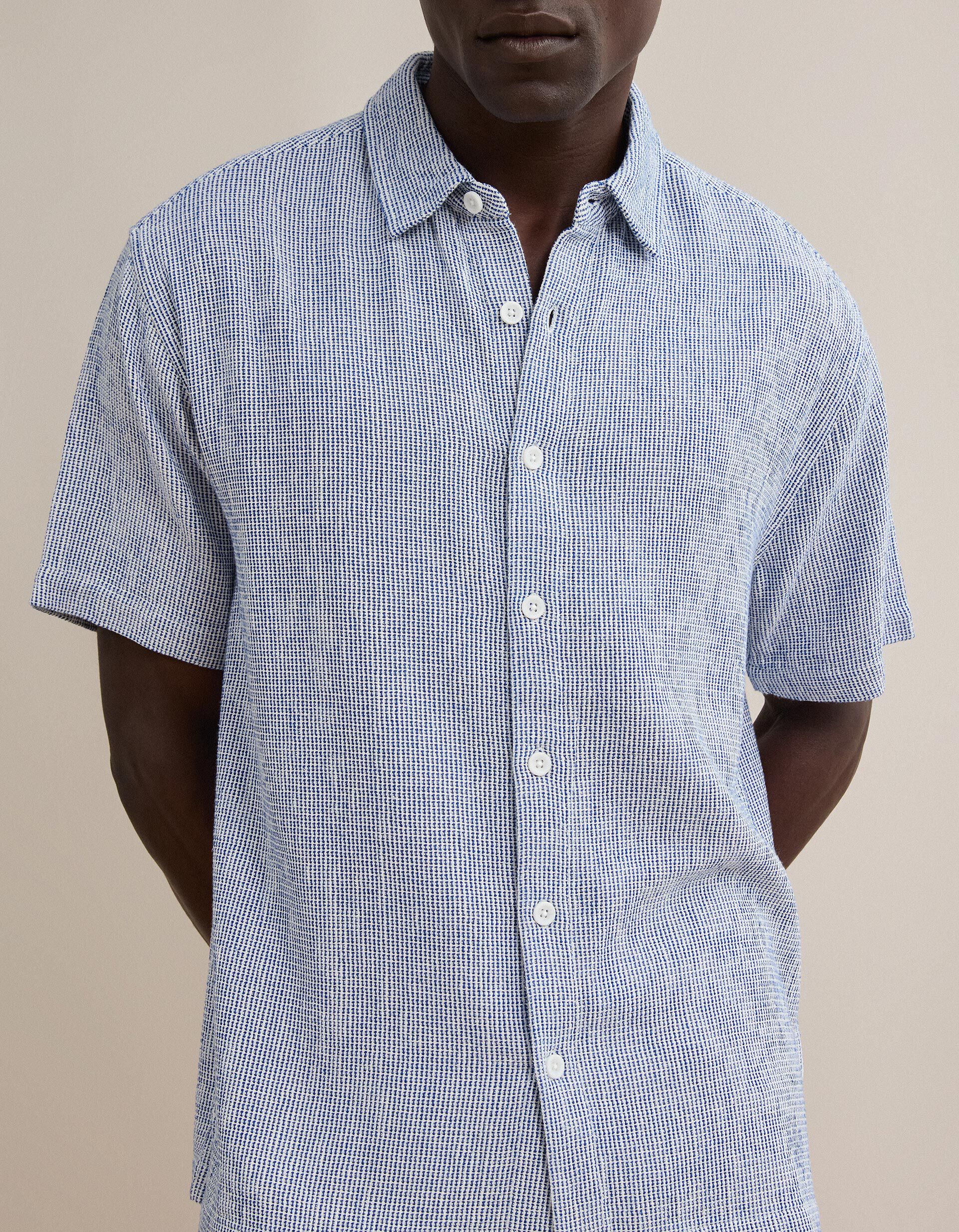 Comprar Online Camisa &Agrave;s Riscas, Homem, Azul Escuro