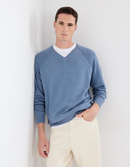 Comprar Online Camisola de Malha, Homem, Azul