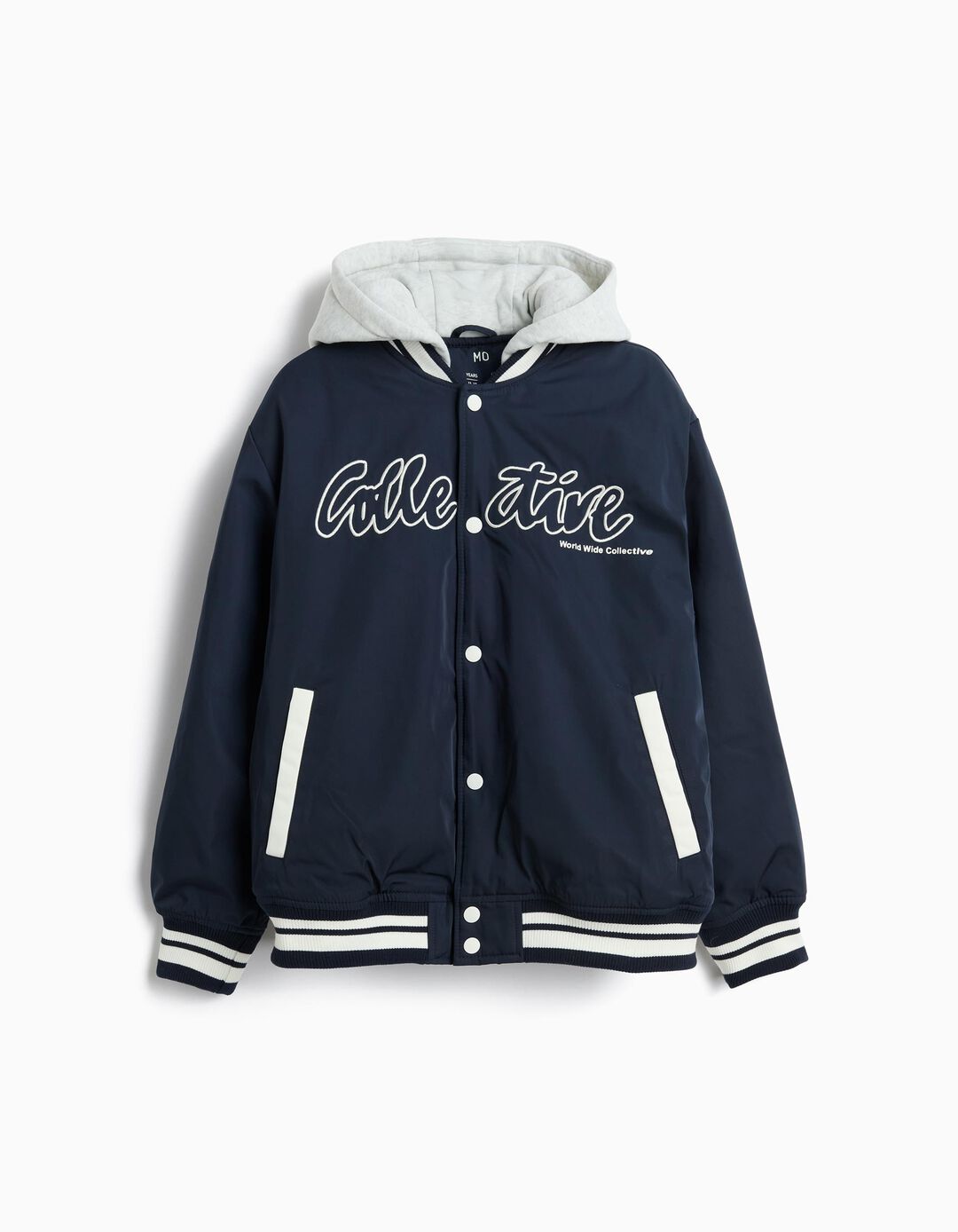 Bomber Com Capuz, Menino, Azul Escuro