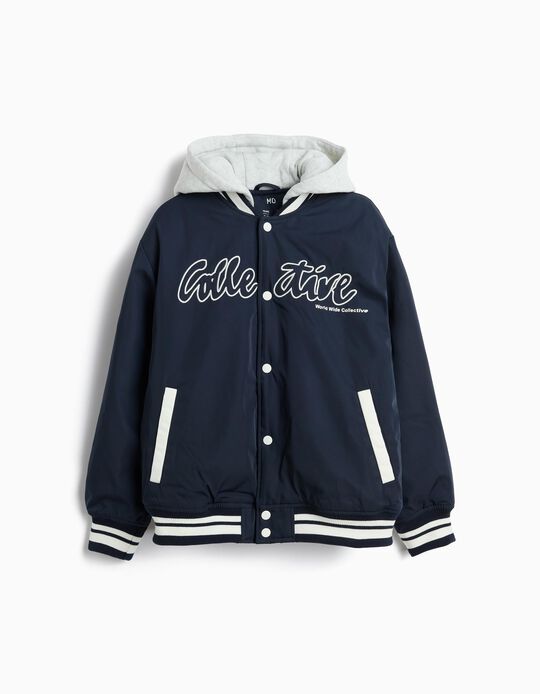 Comprar Online Bomber Com Capuz, Menino, Azul Escuro