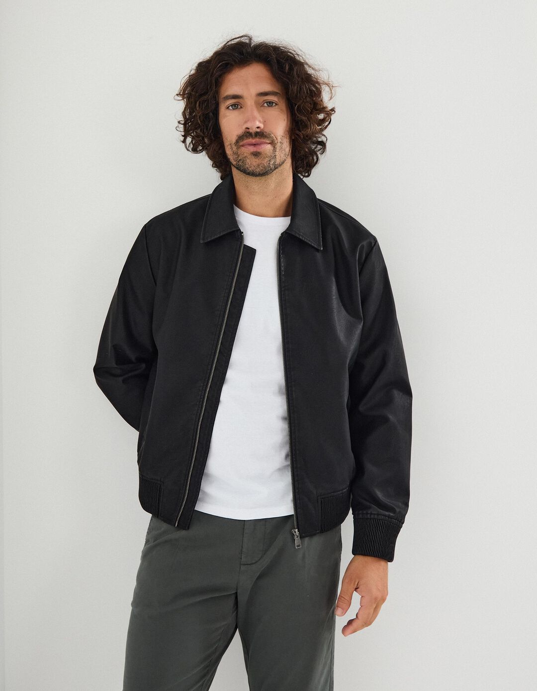 Casaco Bomber, Homem, Preto