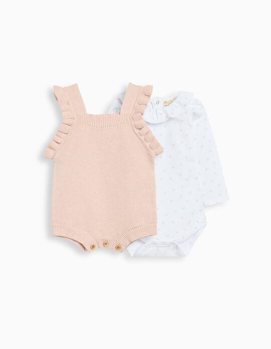 Comprar Online Conjunto Body e Macacão, Recém-Nascido, Rosa Claro