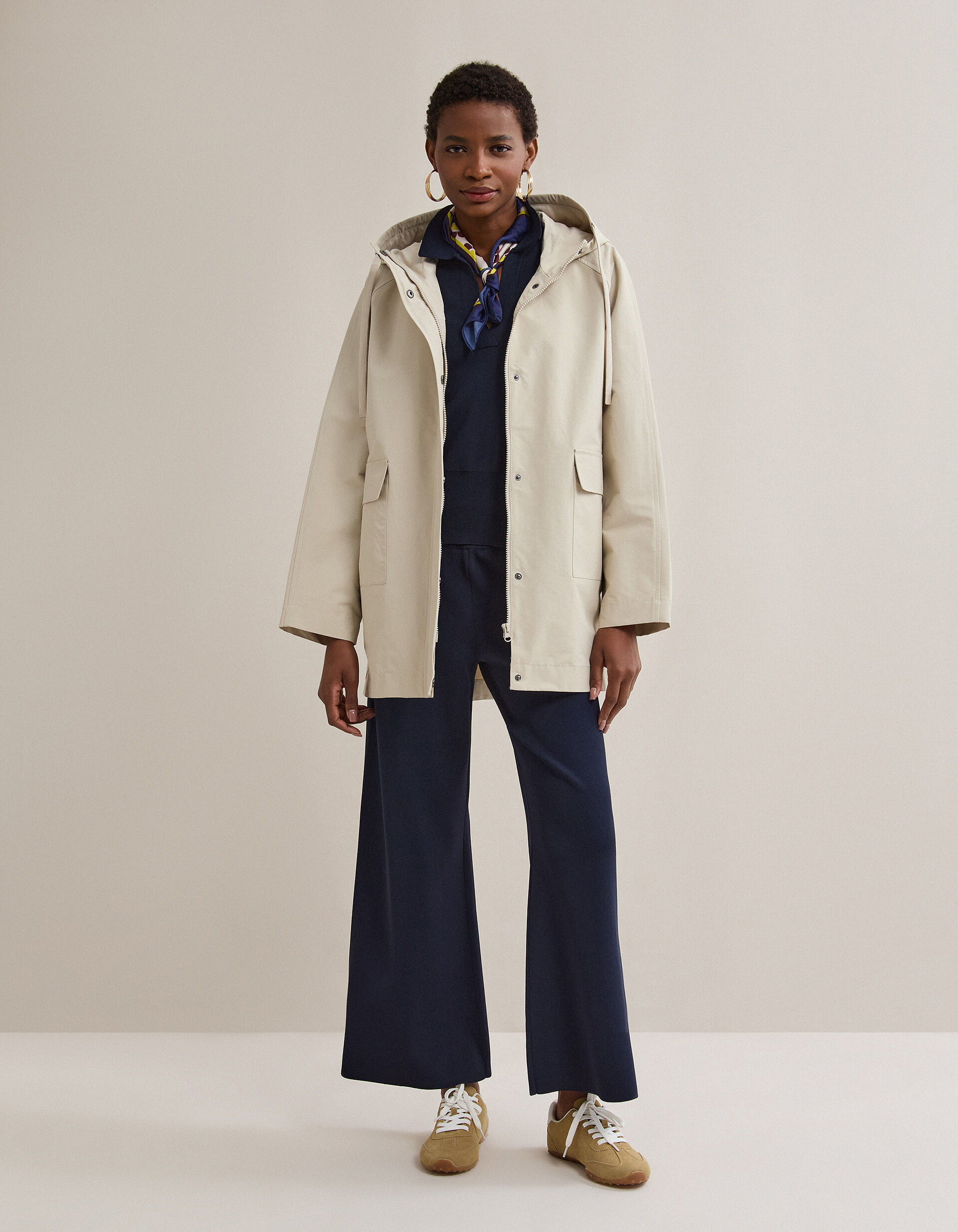 Comprar Online Parka Capuz, Mulher, Bege