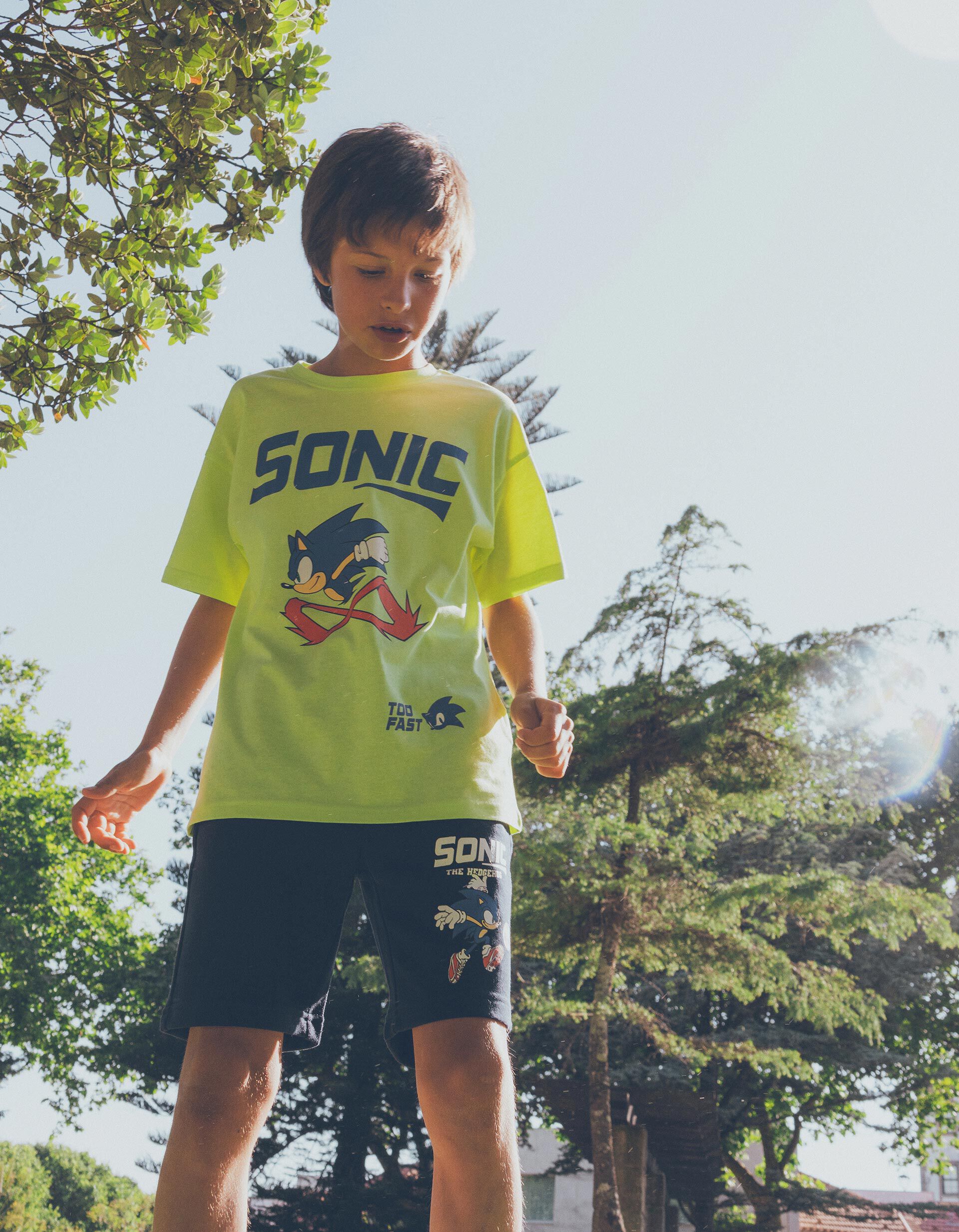 Comprar Online T-shirt 'Sonic', Menino, Verde Claro