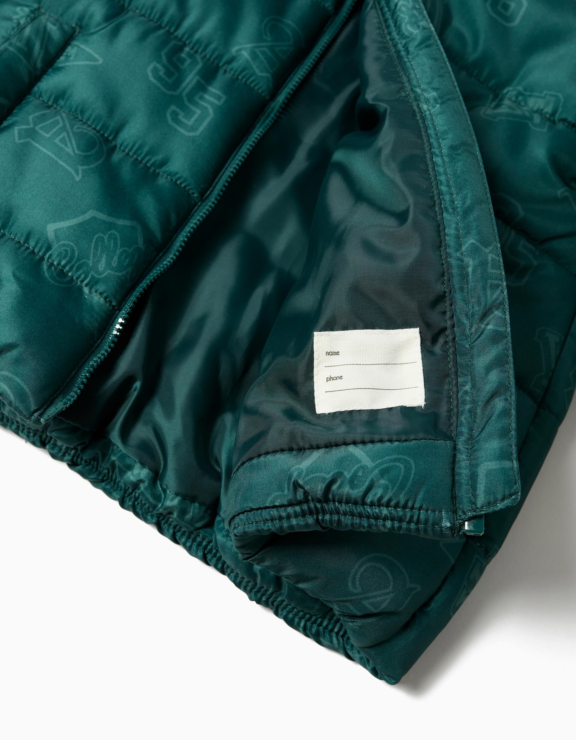 Comprar Online Casaco Acolchoado com Capuz, Menino, Verde Escuro