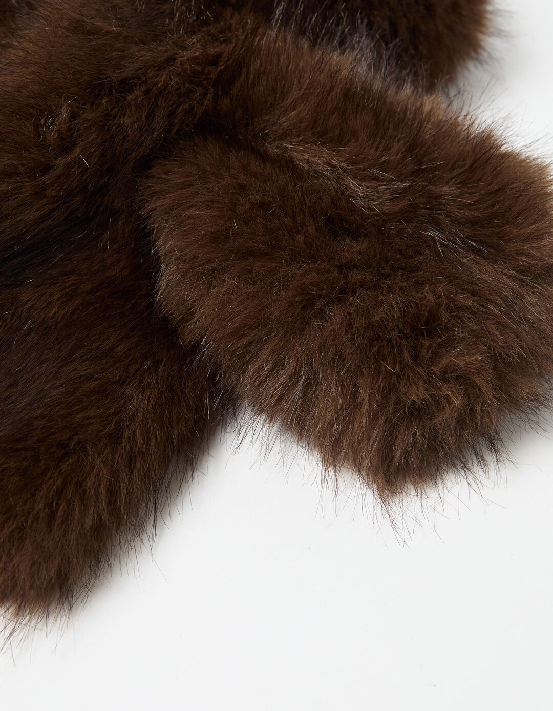 Cachecol de Pelo Sintético, Mulher, Castanho