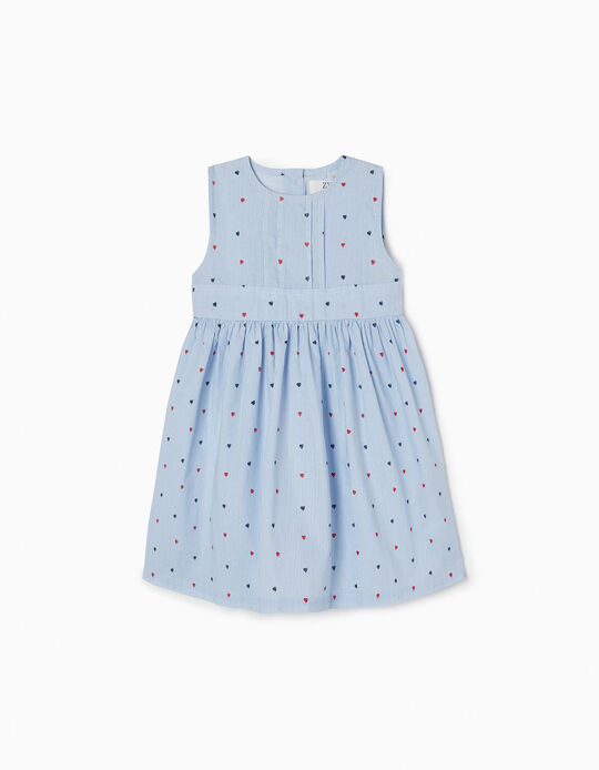 Vestido para Bebé Menina 'Stripes&Hearts', Azul