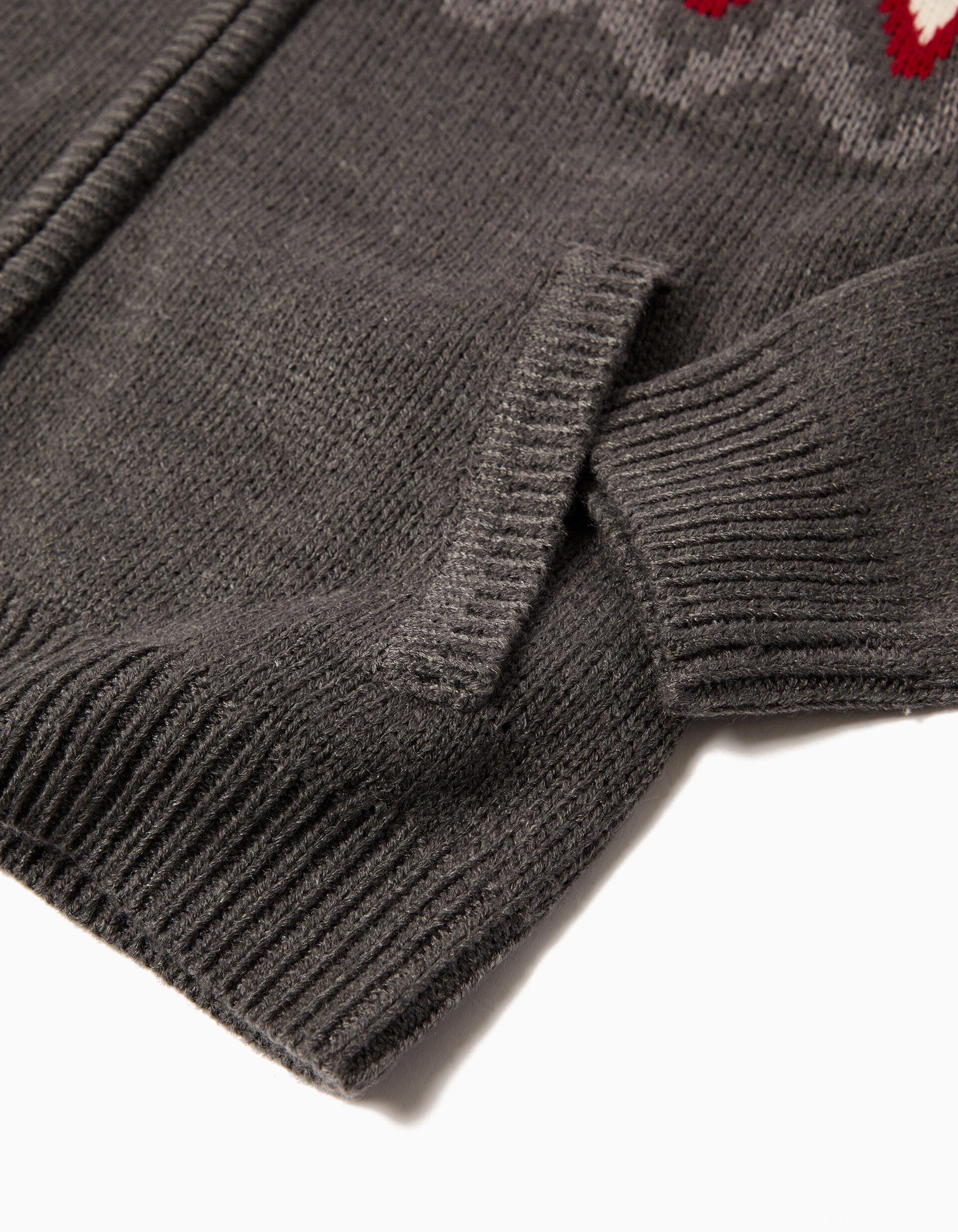 Comprar Online Casaco de Malha com Capuz, Menino, Cinzento Escuro