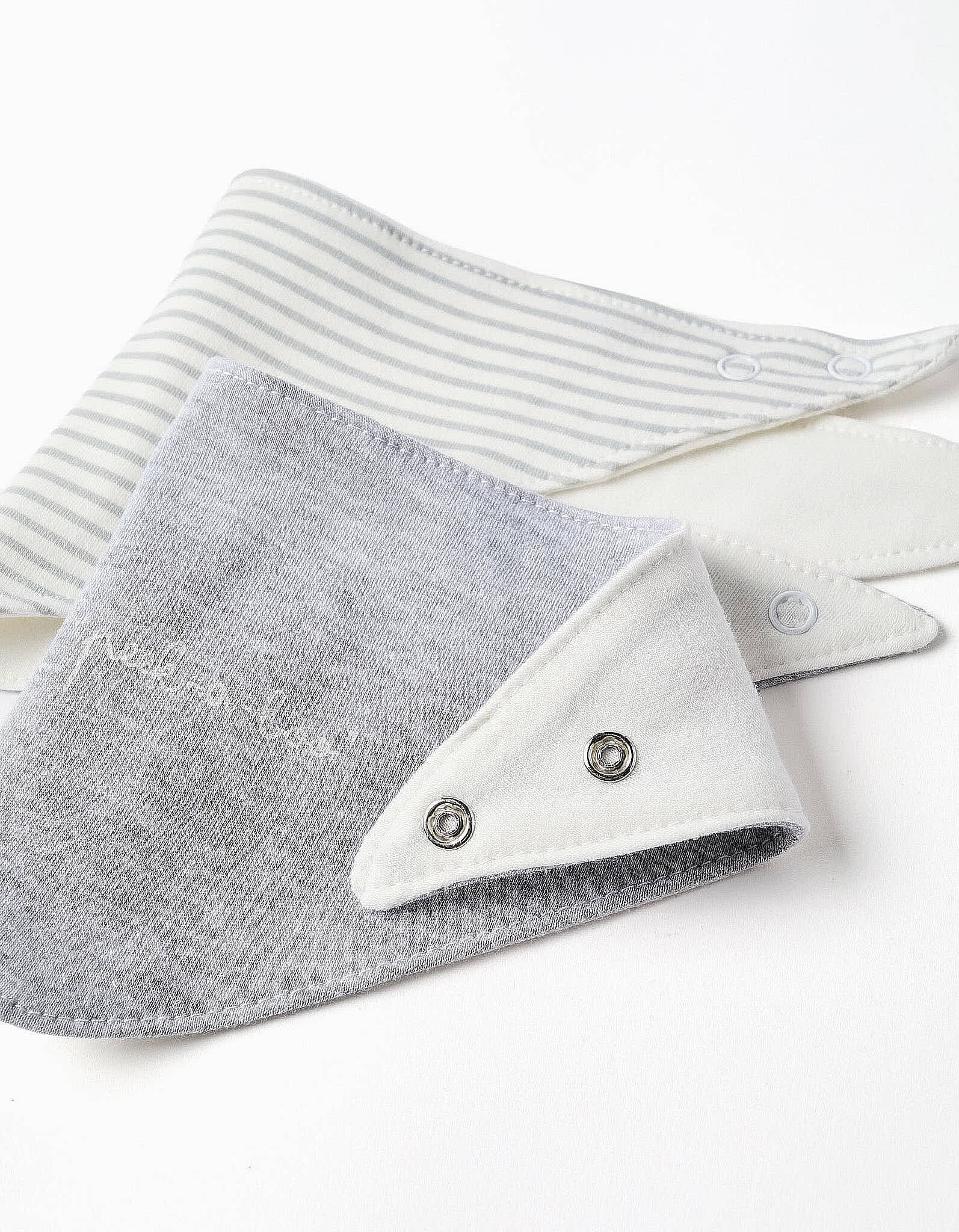 Comprar Online Pack De 2 Bandanas Para Rec&eacute;m-Nascido e Beb&eacute; ZY Baby, Branco/Cinza