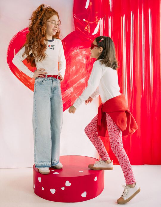 Comprar Online Cal&ccedil;as de Ganga 'Wide Leg', Menina, Azul Claro