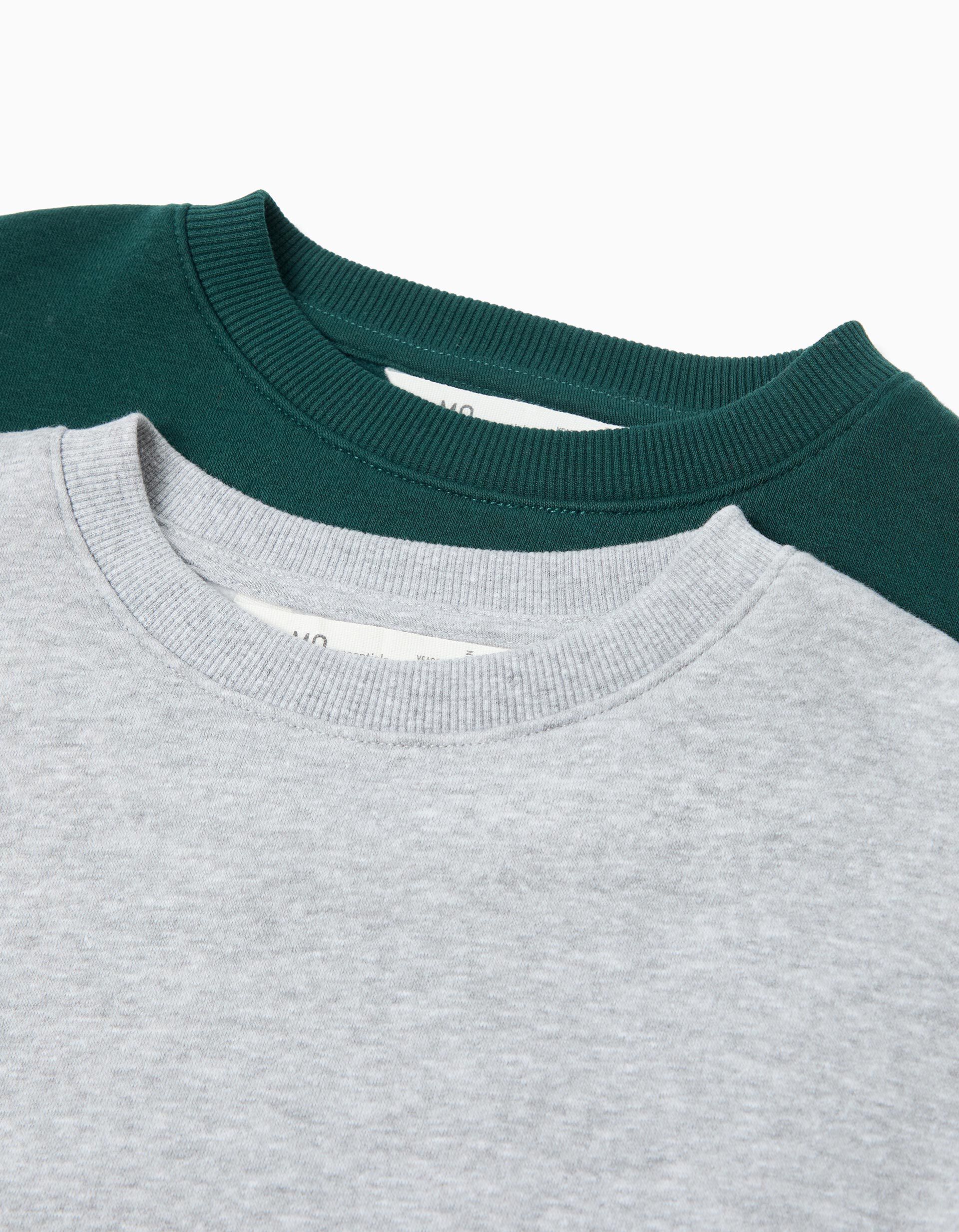 Comprar Online Pack 2 Sweatshirts de Felpa, Menino, Verde Escuro