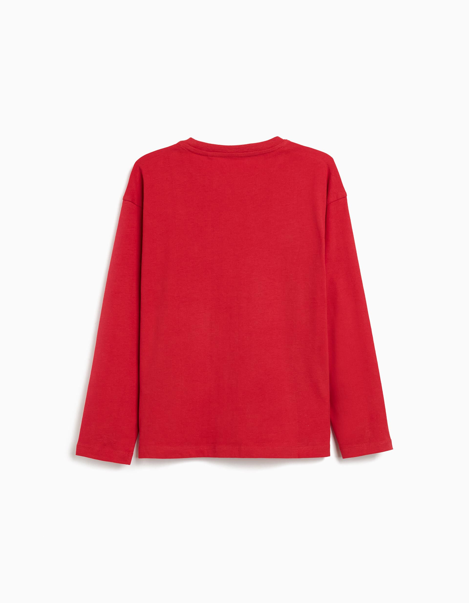 Comprar Online T-shirt de Manga Comprida de Natal, Menino, Vermelho 