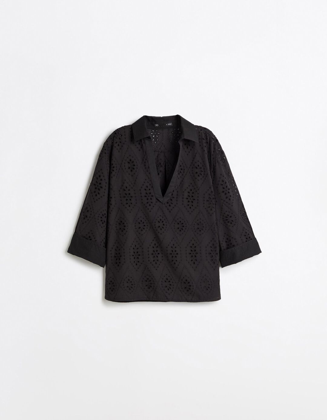 Blusa com Bordados, Mulher, Preto