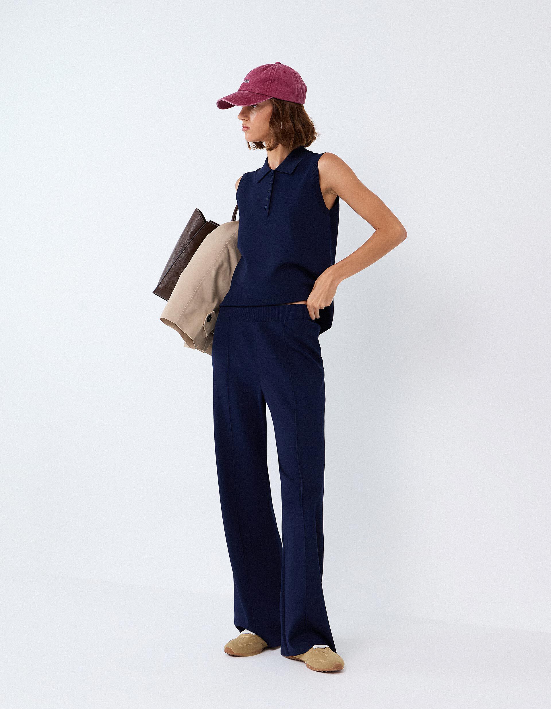 Comprar Online Cal&ccedil;as Tricotadas, Mulher, Azul Escuro