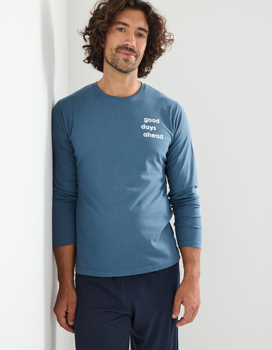 Pijama Jersey, Homem, Azul Escuro  