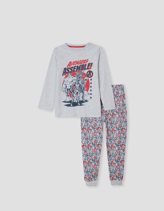 Avengers' Cotton Pyjamas, Boys, Grey