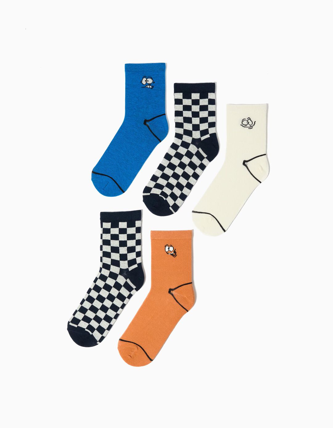 Pack 5 Pares de Meias, Menino, Multicolor