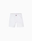 Cotton Twill Shorts for Boys 'Midi', White