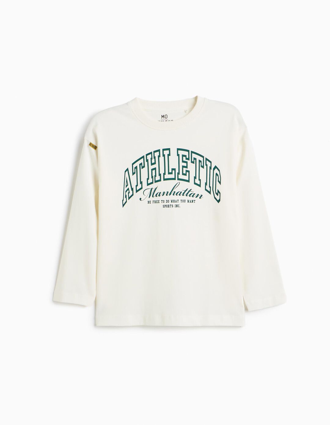 T-shirt De Manga Comprida, Menino, Branco