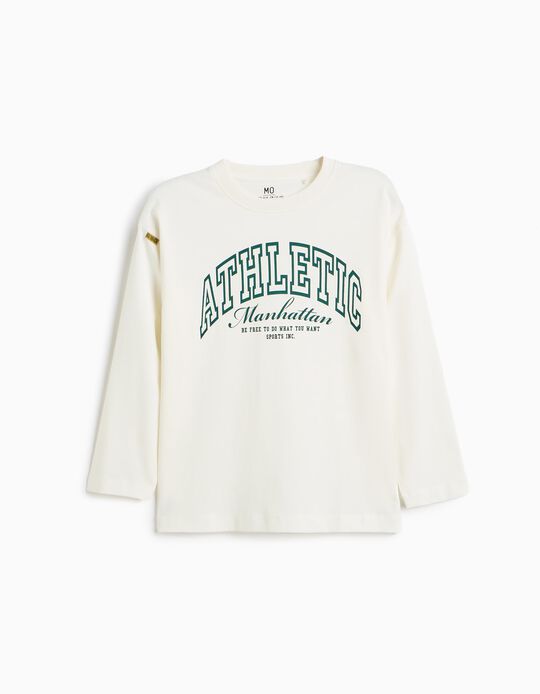 Comprar Online T-shirt De Manga Comprida, Menino, Branco