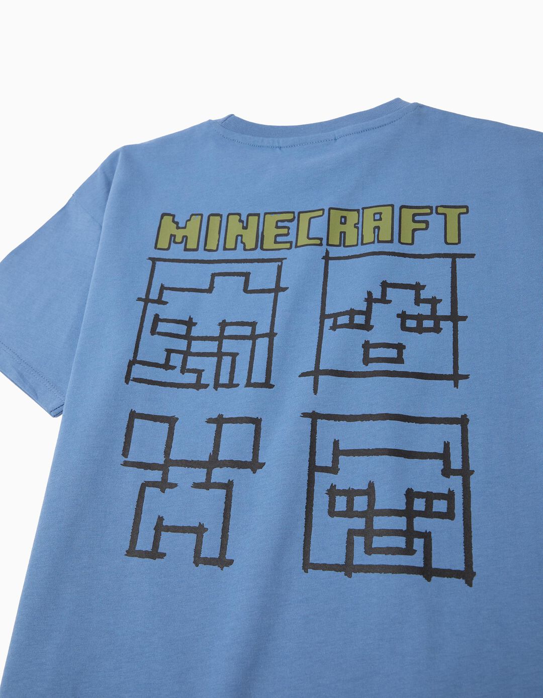 T-shirt Manga Curta 'Minecraft', Menino, Azul
