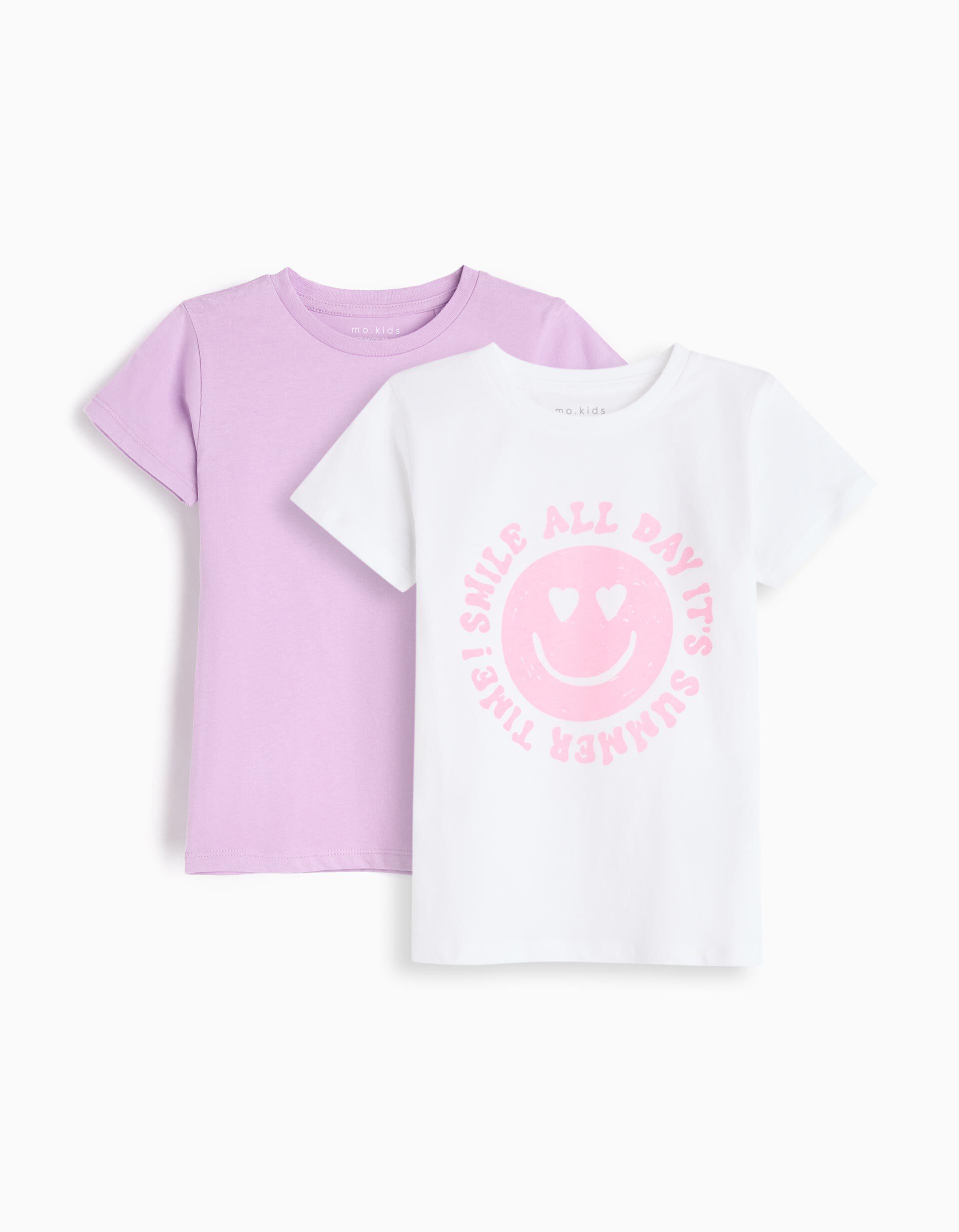 Comprar Online Pack 2 T-shirts, Menina, Lil&aacute;s Claro