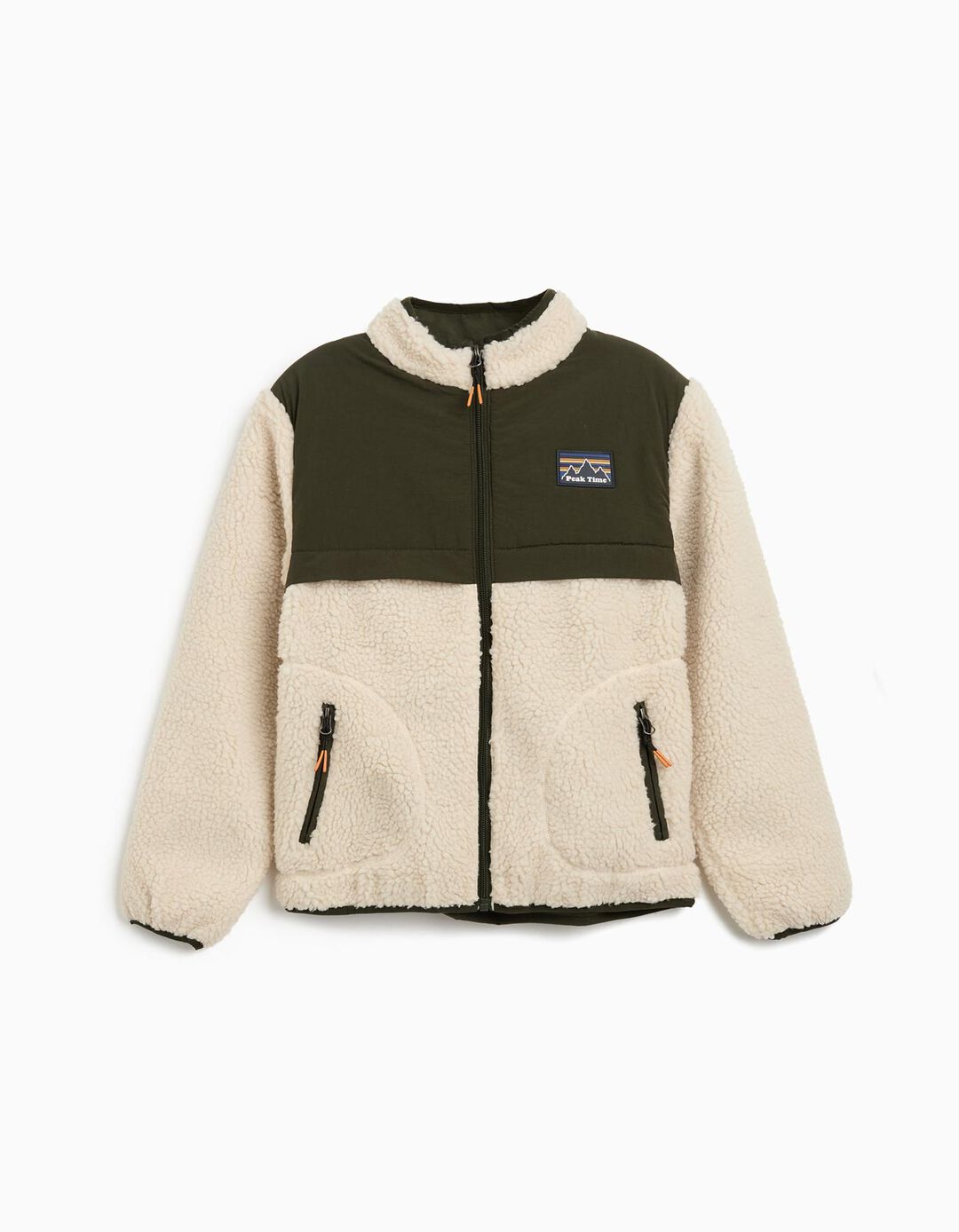 Casaco de Sherpa, Menino, Verde Escuro