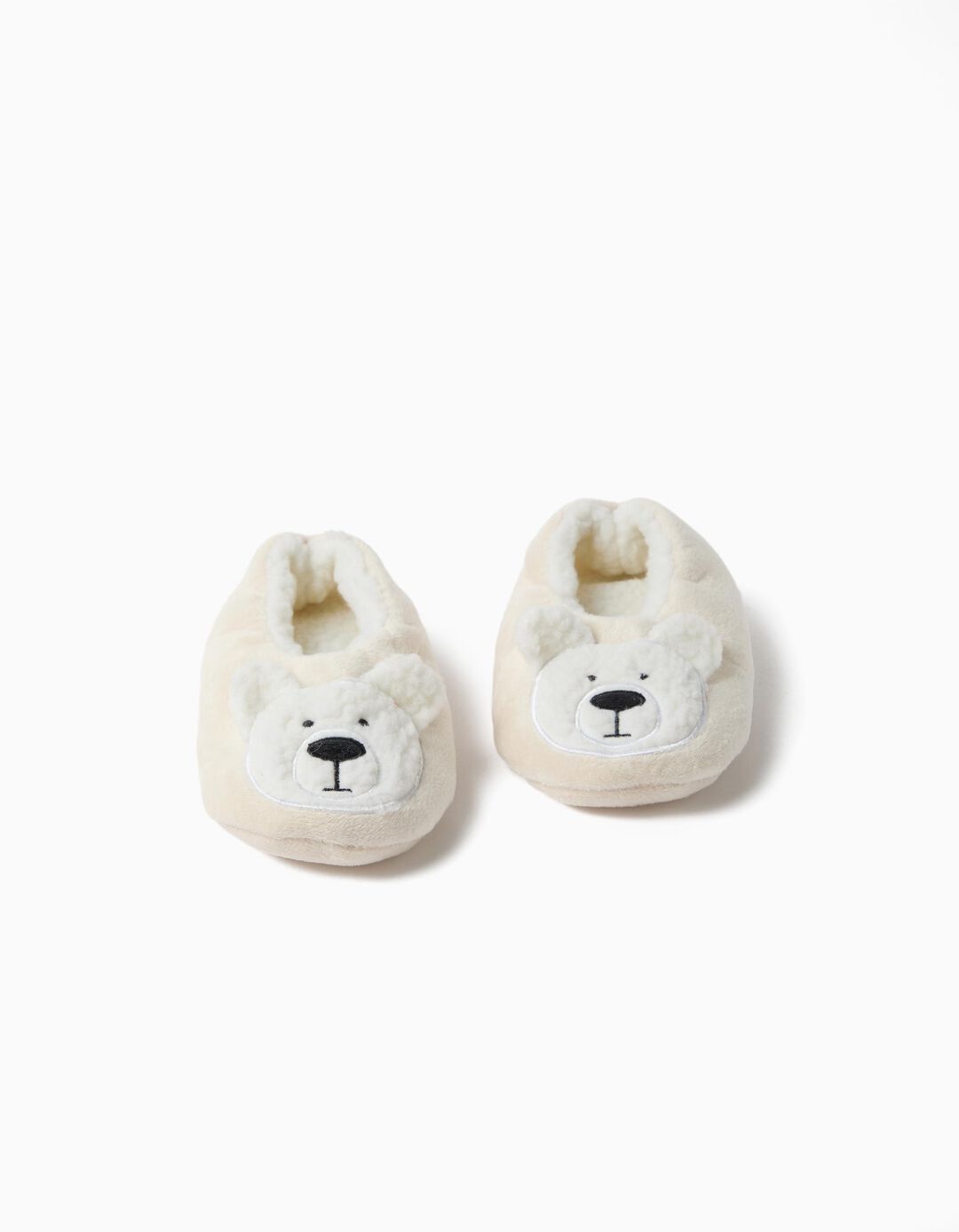 Pantufas Urso, Menino, Bege