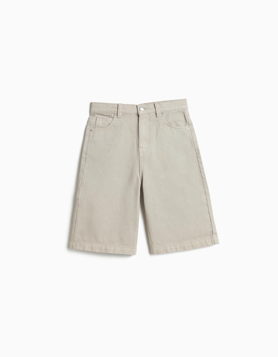 Cal&ccedil;&otilde;es de Ganga 'Loose Fit', Menino, Bege Claro