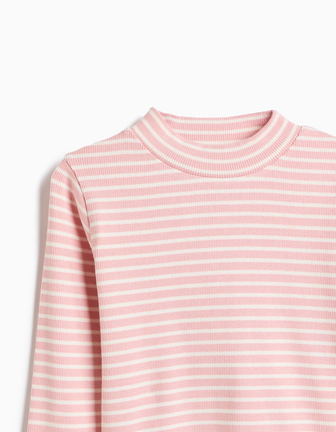Camisola Cropped &Agrave;s Riscas, Menina, Rosa