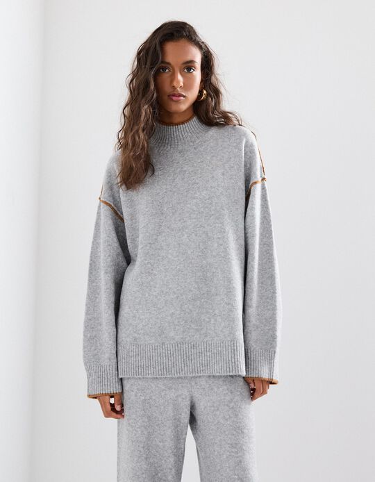 Comprar Online Camisola com Lã, Mulher, Cinzento Claro