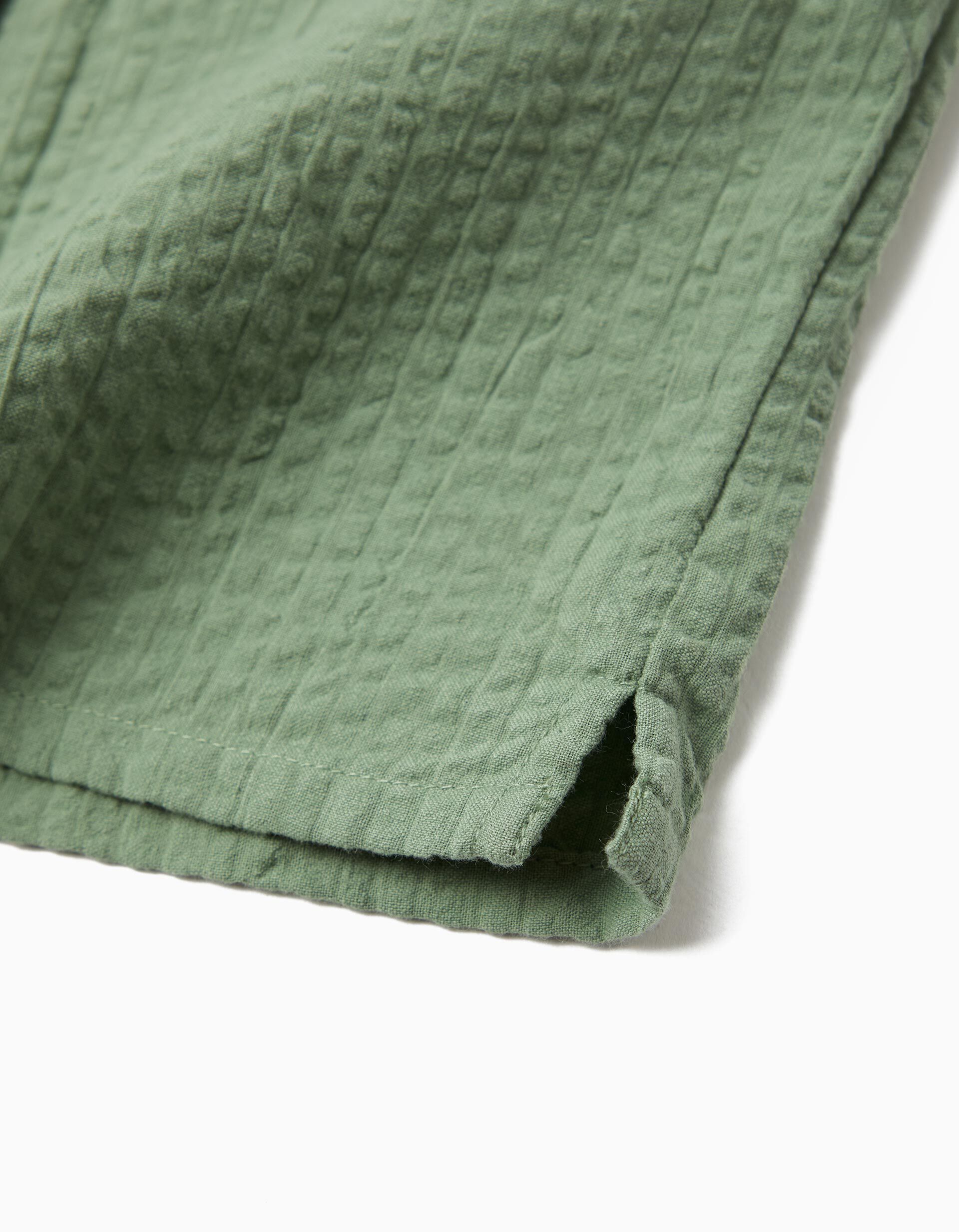 Comprar Online Camisa Texturada, Menino, Verde Escuro