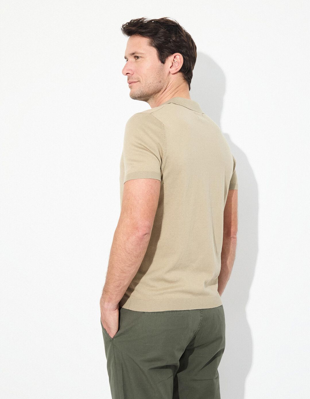 Polo de Malha, Homem, Cinzento
