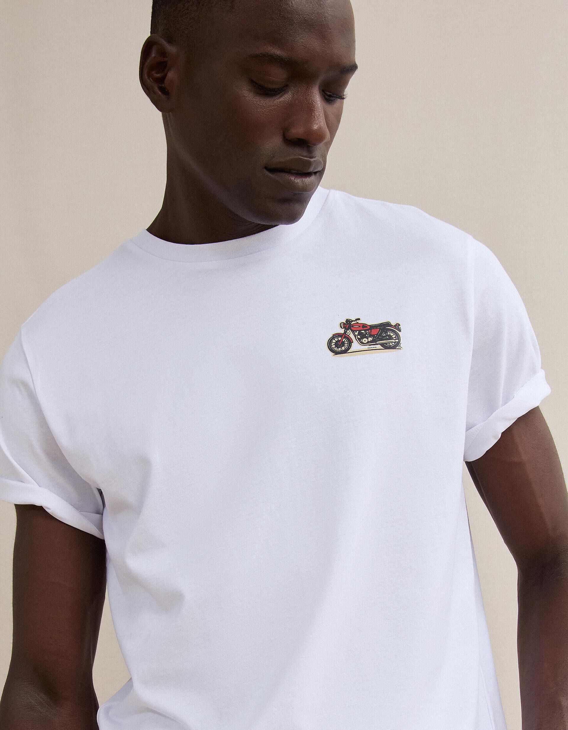Comprar Online T-shirt Jersey Estampada, Homem, Branco