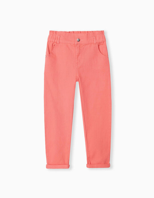 Paperbag Trousers, Girls, Pink