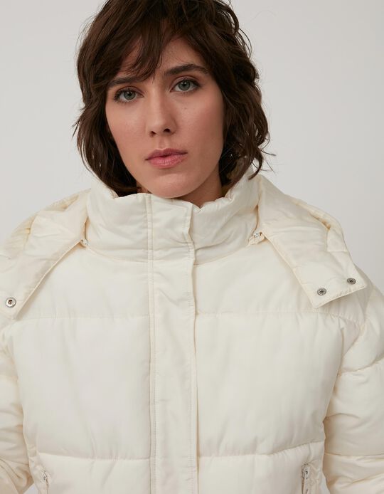 Cropped Padded Jacket, Women, White