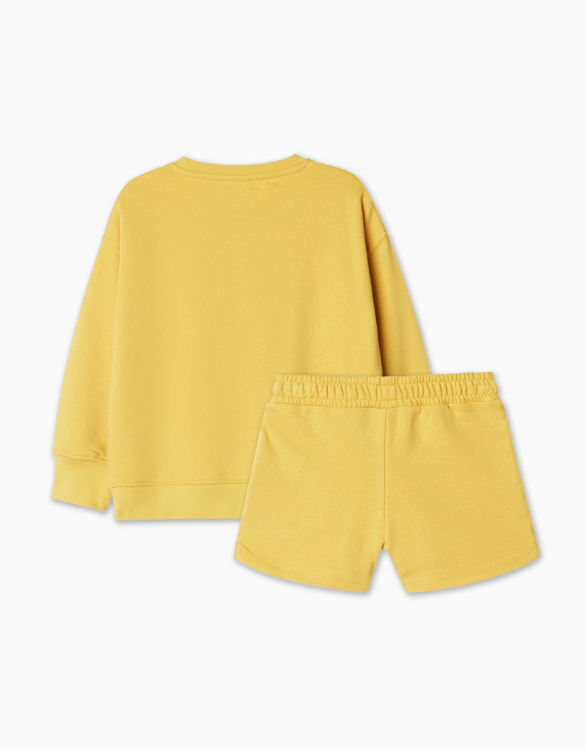 Comprar Online Shorts + Felpa Sweatshirt Set, Girl, Yellow