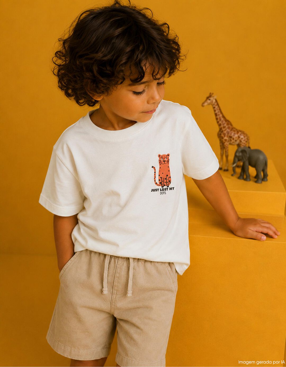T-shirt Estampada, Menino, Branco