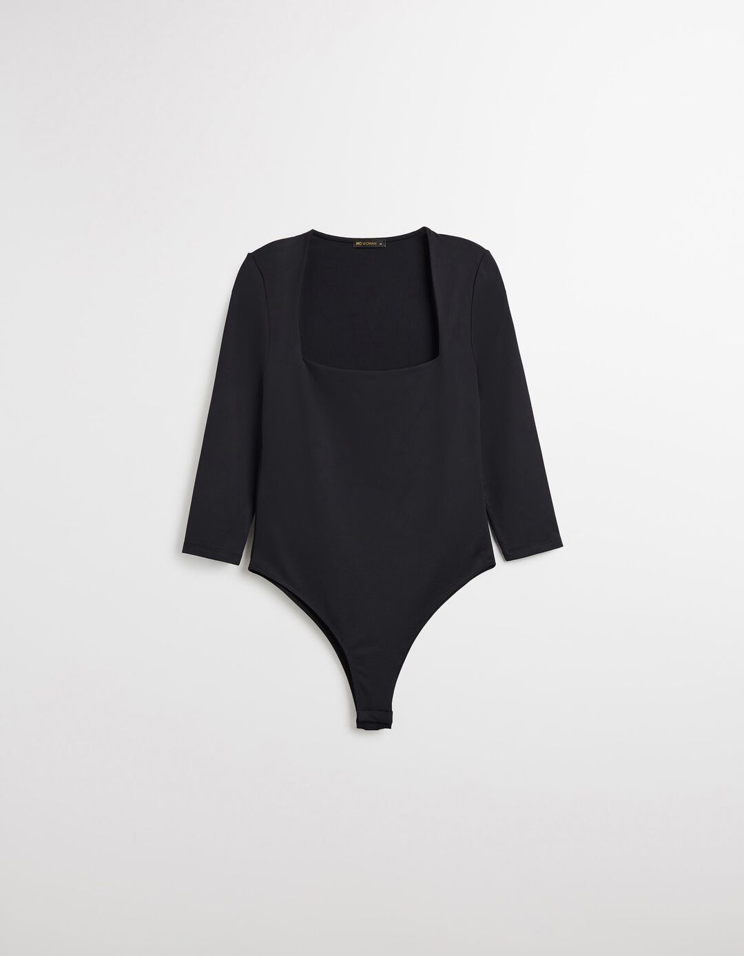 Body de Manga Comprida, Mulher, Preto