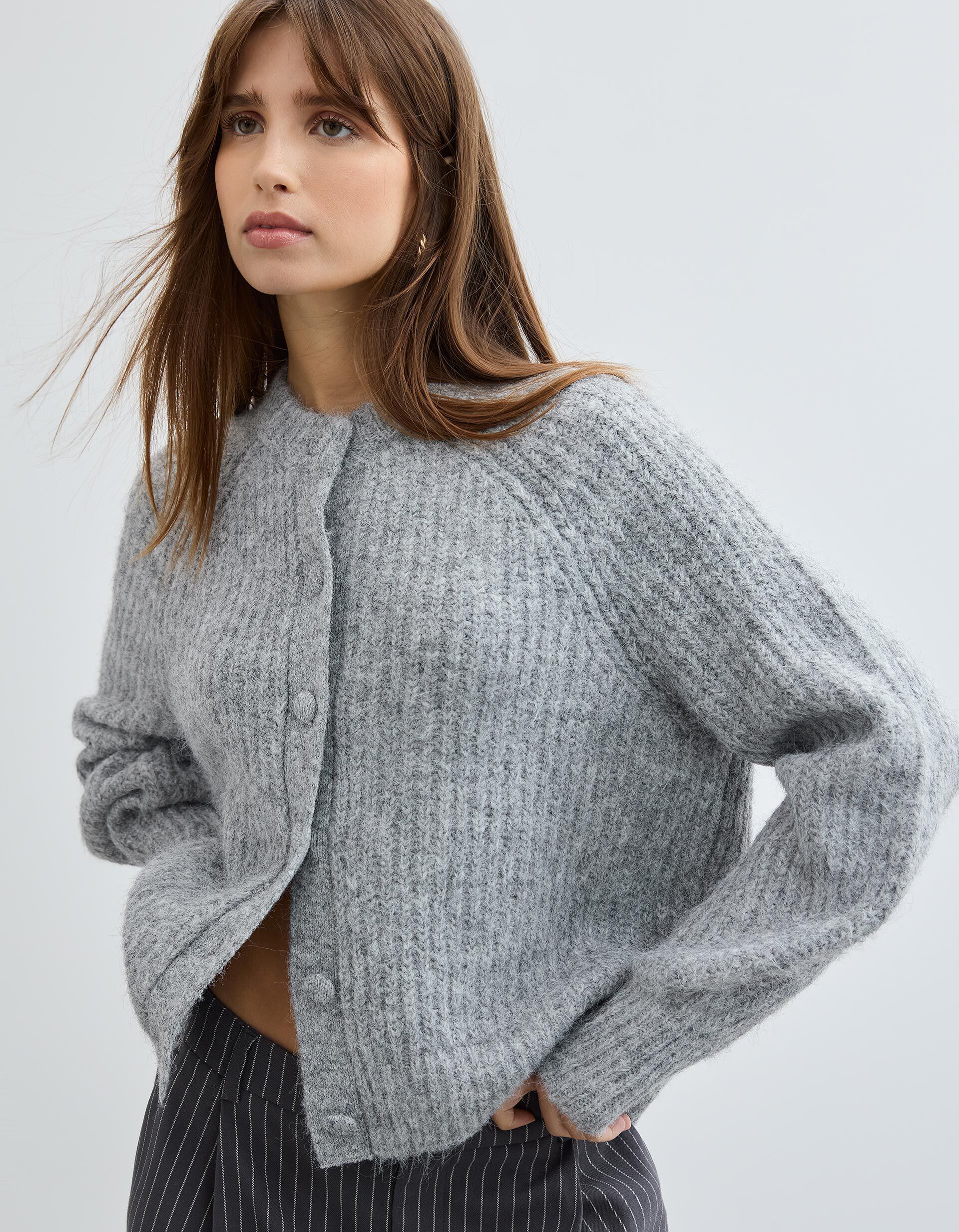 Comprar Online Casaco de Malha, Mulher, Cinzento