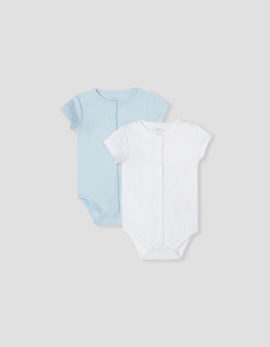2 Short Sleeves Bodies Pack, Baby Boys, Multicolour