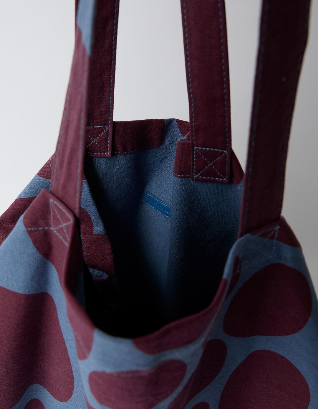 Tote Bag &Agrave;s Bolinhas, Mulher, Azul